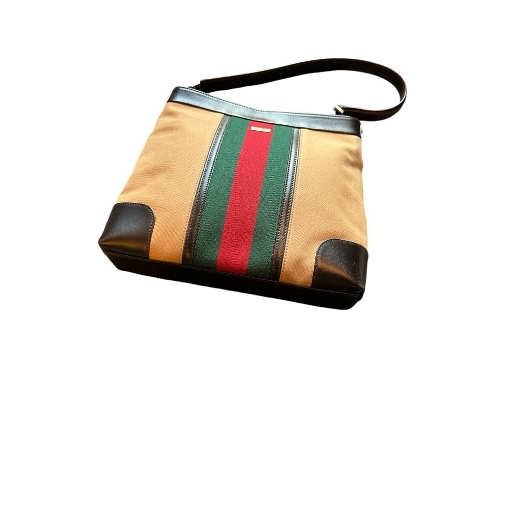 Gucci Web Sherry Line Shoulder Bag In Excellent Condition - Picture 2 of 12